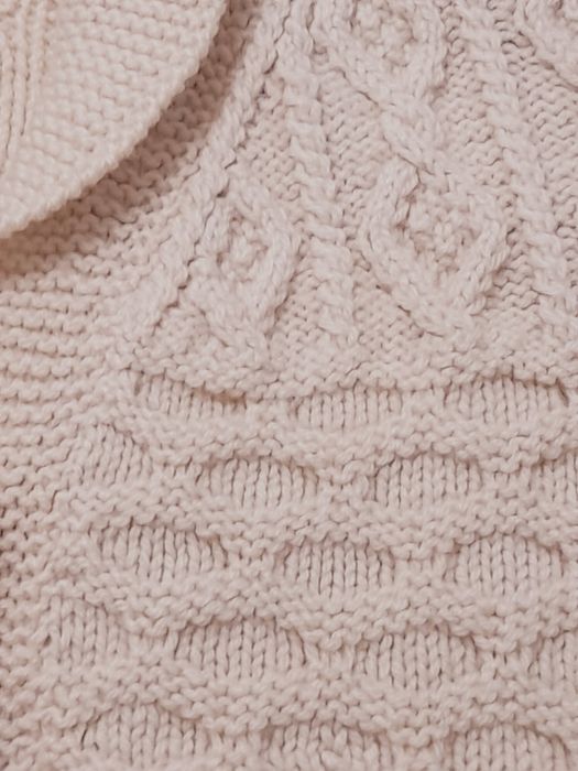 Pulover din lână, bărbătesc, tricotat manual, cu guler șal