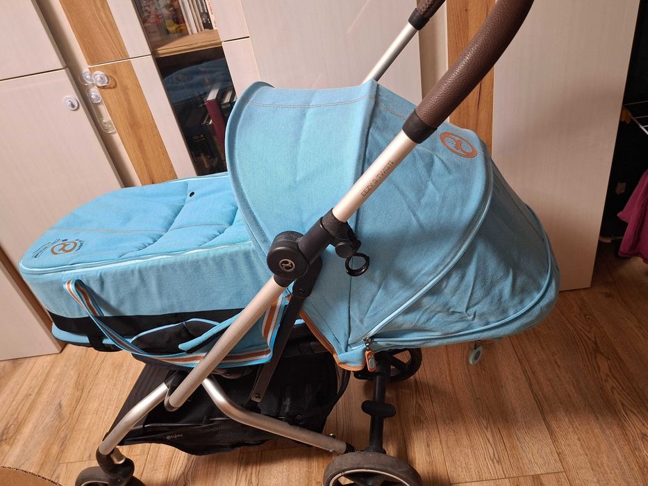 Бебешка количка Cybex Eezy S Twist +2 Beach blue и Cocoon S