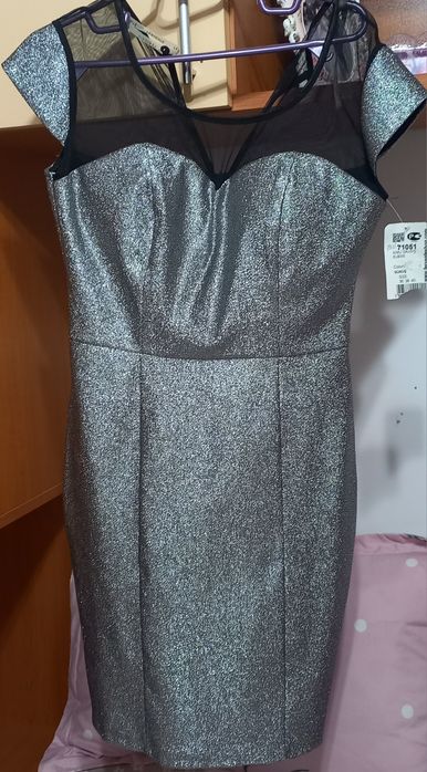 Rochie argintie scurtă