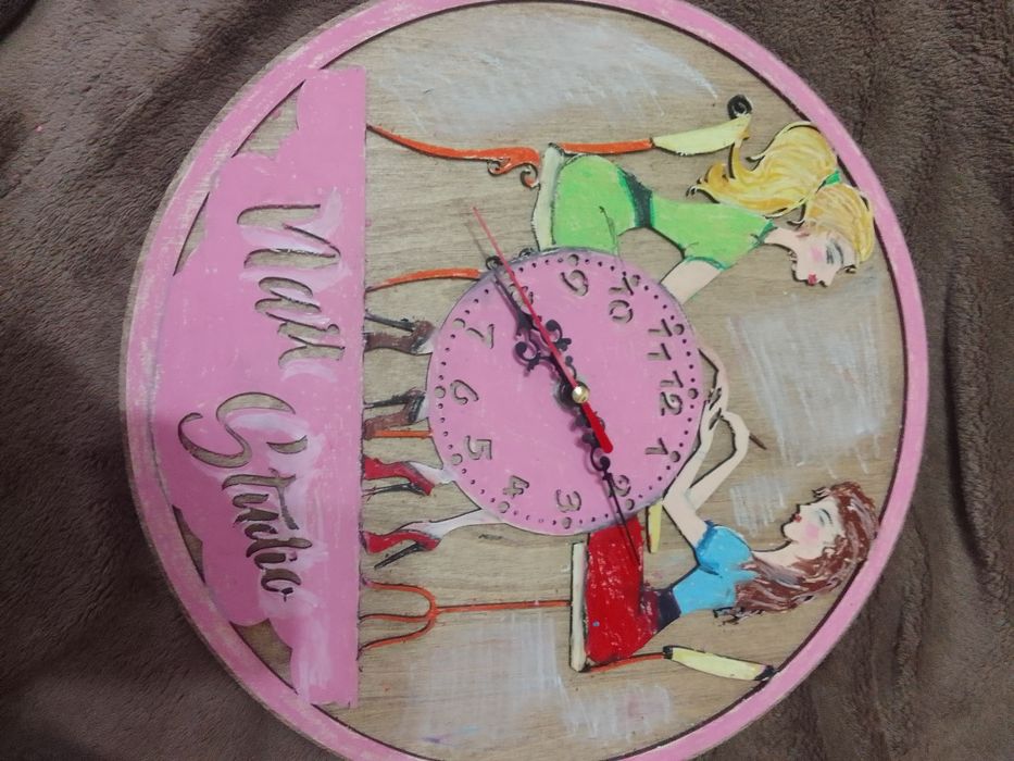 Часы настенные, деревянные, для девочек