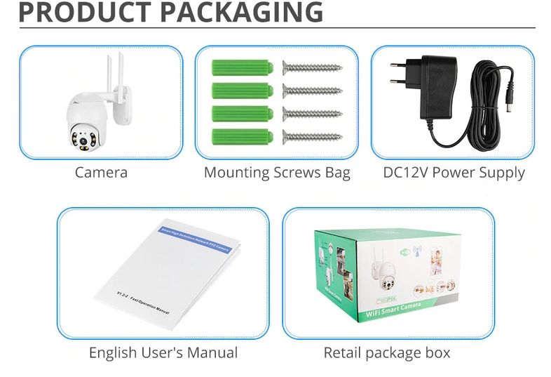 A8 4mpx WiFi въртяща камера 4+ 32гб карта, следене на движение