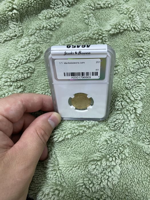 20 lei 1890 gradata MS61, Carol I cu pedigree, aur