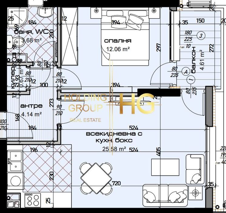 2-стаен в Варна-Младост 1 площ 72 цена 104000