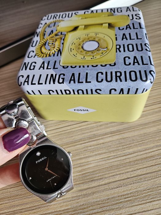 Ceas Fossil cu diamant la h 12