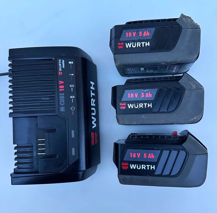 Wurth M-Cube - Сет от безчетков саблен трион, ъглошлайф и винтоверт