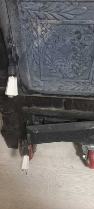 Soba teracota pe lemne, cu marmura, Aba, 1320 x 465 x 465 mm