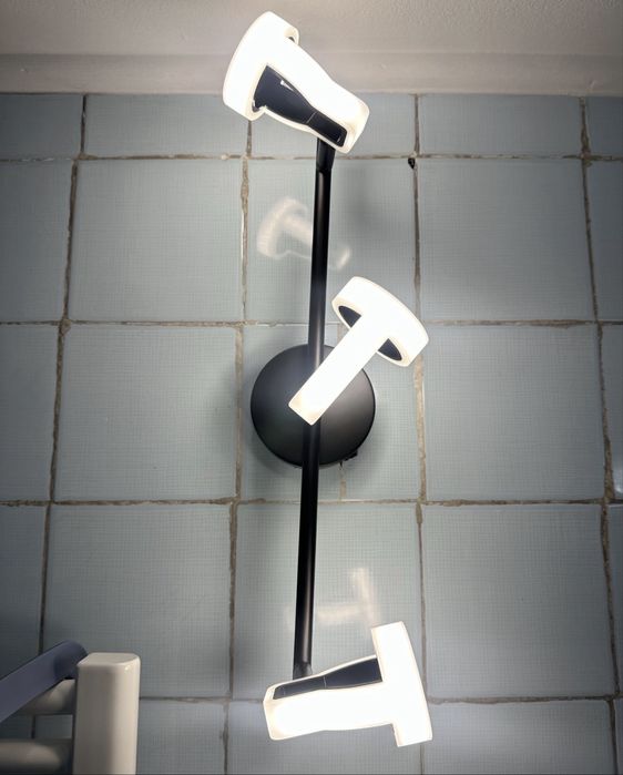 Plafoniera UNIXx3 spoturi reglabile 15W LED, negru/alb