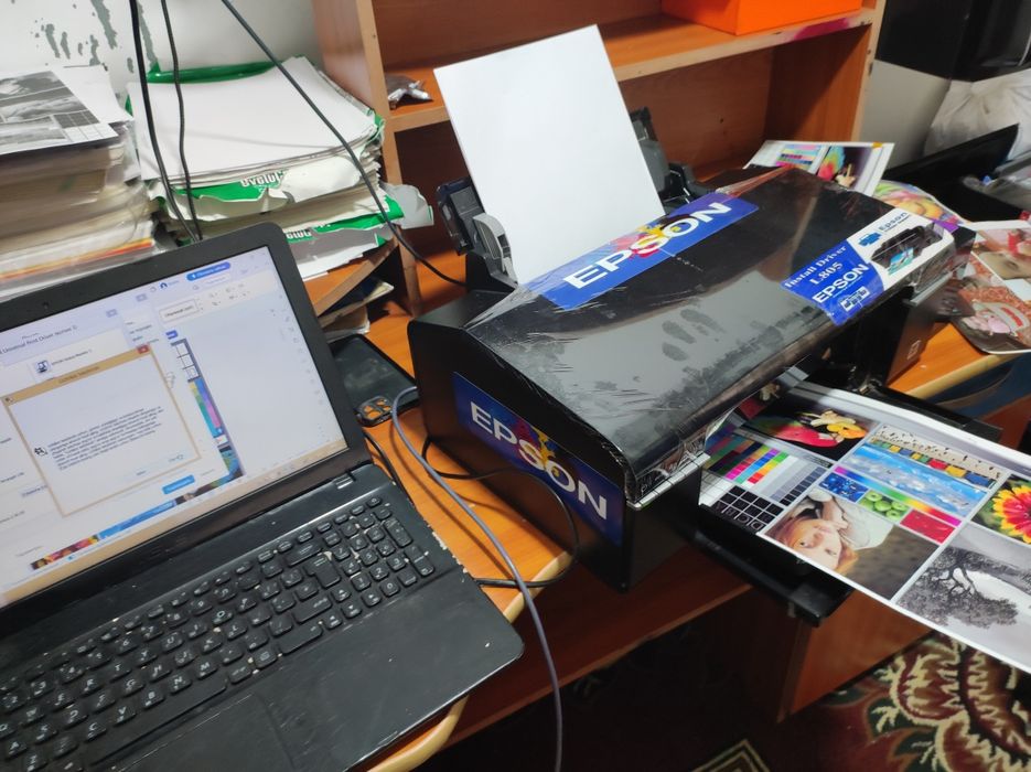 EPSON L 805 HD tiniq chiqaradigan tezkor 6 ta rangli printer, Idialni