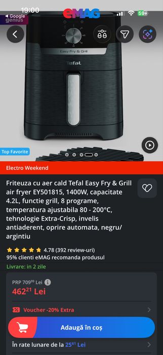 Air friyer tefal 4.2L