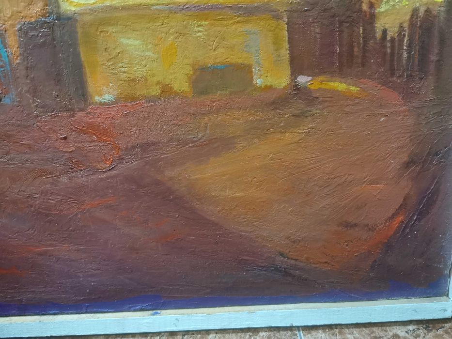 авторска маслена картина-созополски къщи