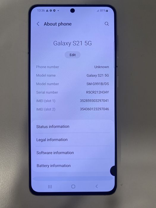 Samsung Galaxy S21 5G 128GB ID-XXL707