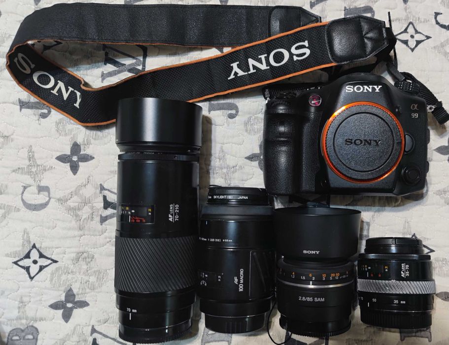 Sony Alpha SLT-A99 плюс крутые объективы.