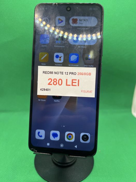 Redmi note 12 pro 256/8gb fisurat•Amanet Lazar Crangasi•42940