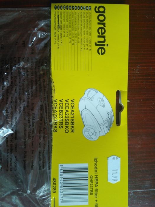 Филтър за прахосмукачка Gorenje