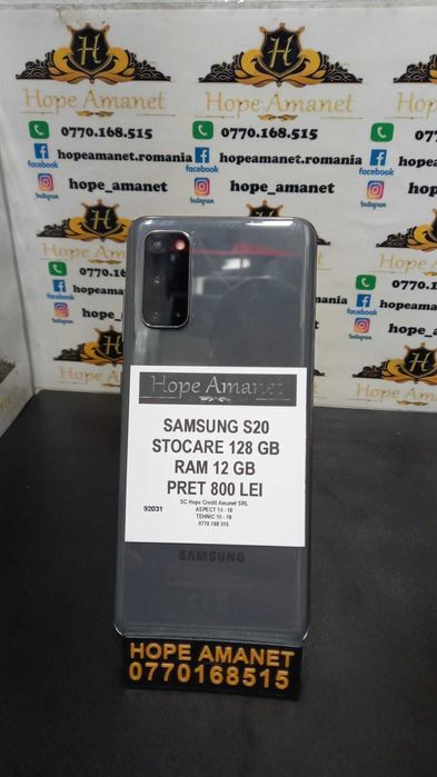 Hope Amanet P3 / SAMSUNG S20 128GB 12 RAM