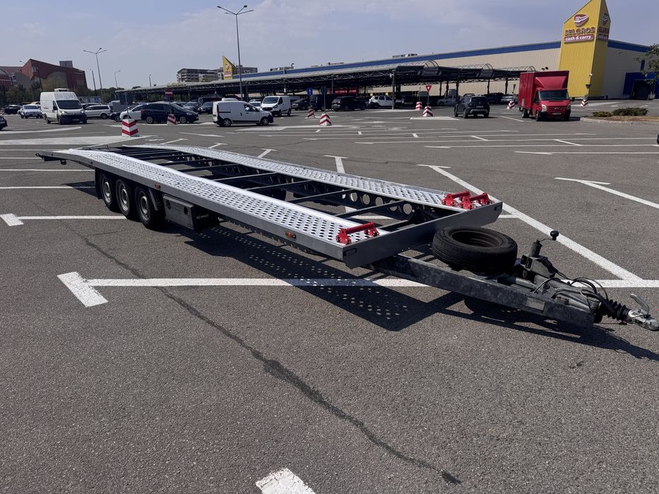 Trailer dublu 9m remorca 3,5t platforma auto