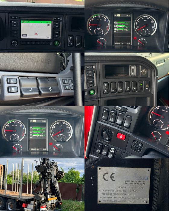 Scania R730 cu macara forestiera