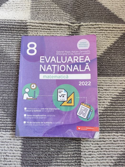 Evaluarea Națională matematica clasa a 8-a