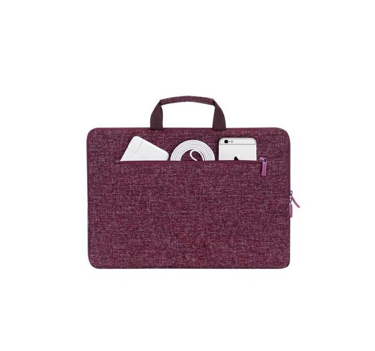 ^ RIVACASE 7913 burgundy red 13.3" Laptop sleeve 13.3" with handles