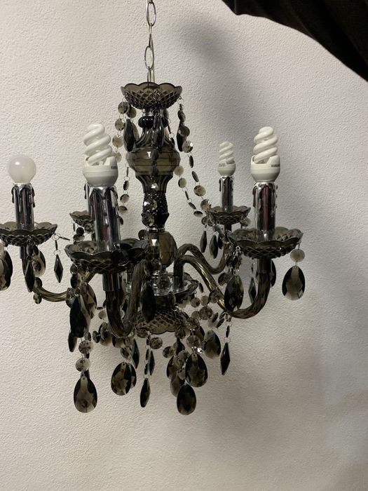 Candelabru negru /fumuriu