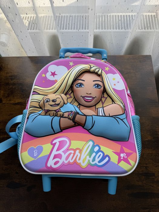 Troler ghiozdan gradinita cu Barbie