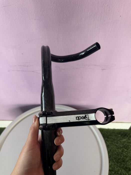 Ghidon cursier + pipă Deda din aluminiu – pentru bicicletă de șosea