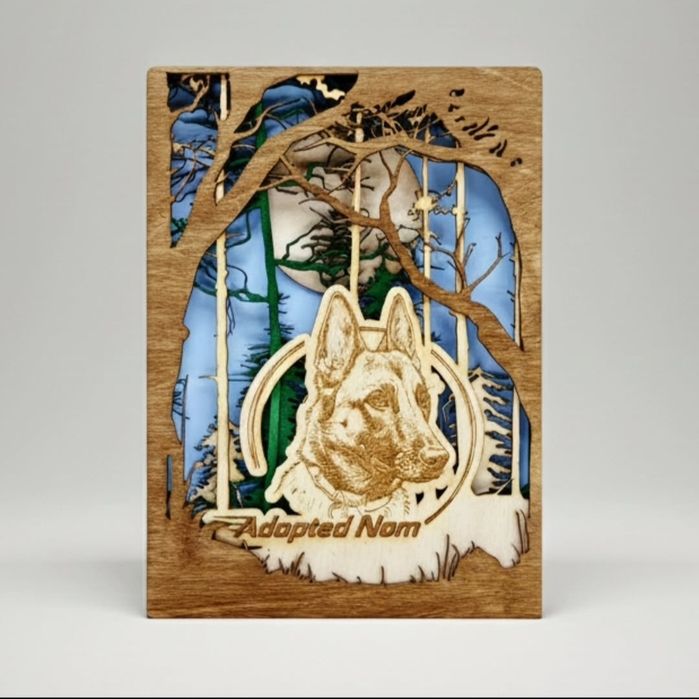 3D дървен плакет