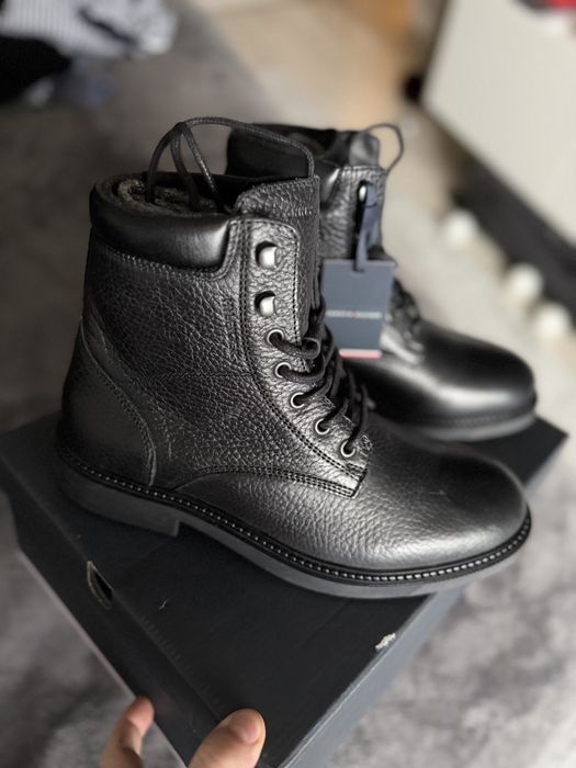 Tommy Hilfiger Outdoor ghete piele neagra interior captusit 41 noi