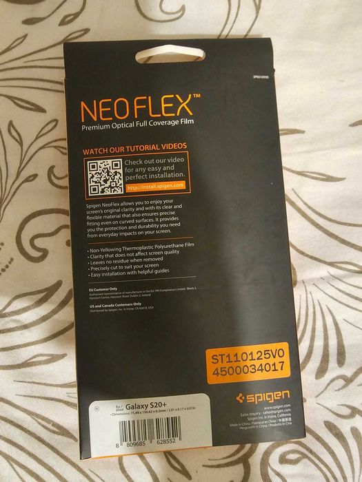 Spigen Neoflex folie telefon s20 plus