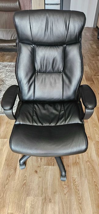 Офис стол TJELE черна изкуствена кожа/черен