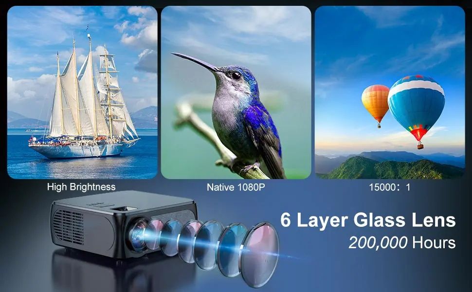 WIMUS 4K проектор 5G WiFi Bluetooth Full HD проектор 1080p