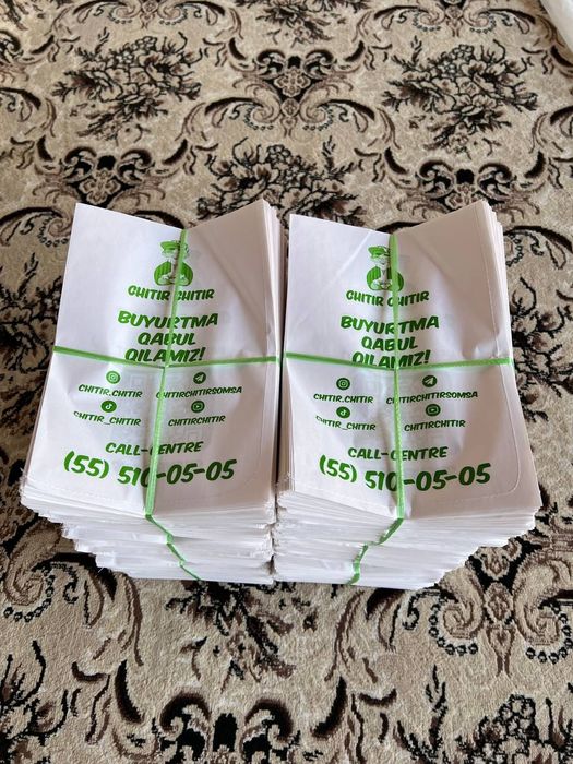 Somsa gumma uchun qogʻoz paket