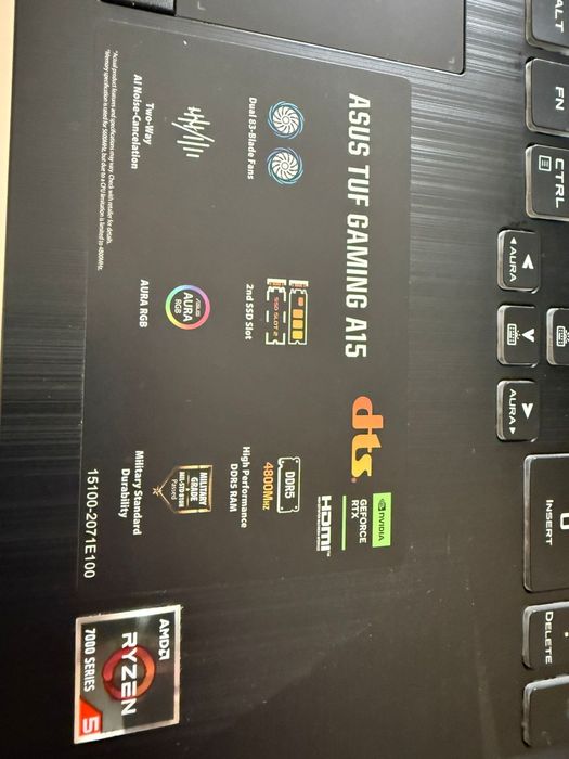 asus tuf a15 gaming ноутбук