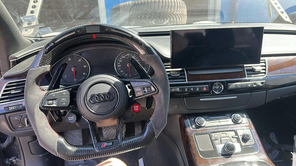 RS Волани/ Карнон и кожа Audi RS Волан S-line за Audi A3 A4 A5 A6 A7 A8 Q7 Q8 Q5 Q3