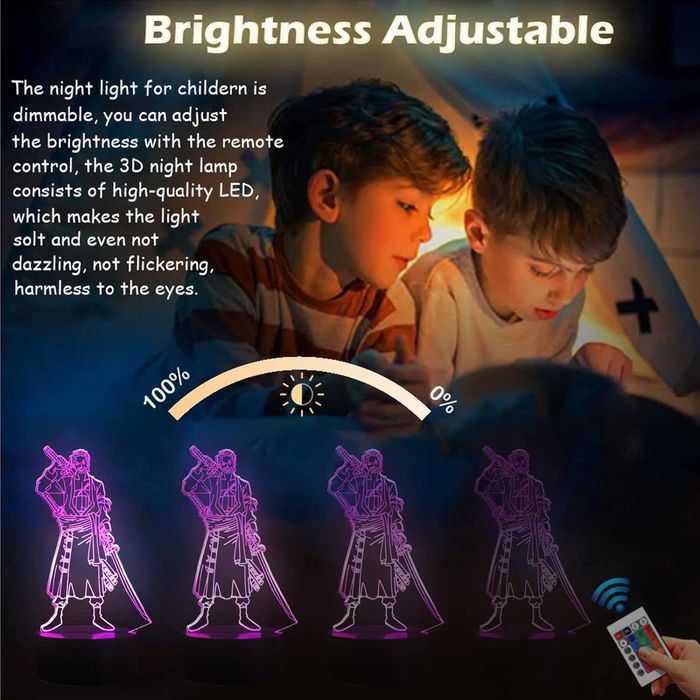 3D лампа RGB с дистанционно САМУРАЙ. две плаки