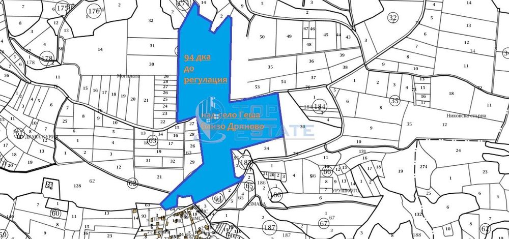 Огромен панорамен парцел с южно изложение над село Геша до гр. Дряново