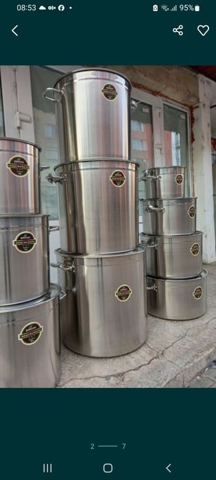 Oală  inox alimentar cu capac inox 50 L Ofertă/ 249 lei