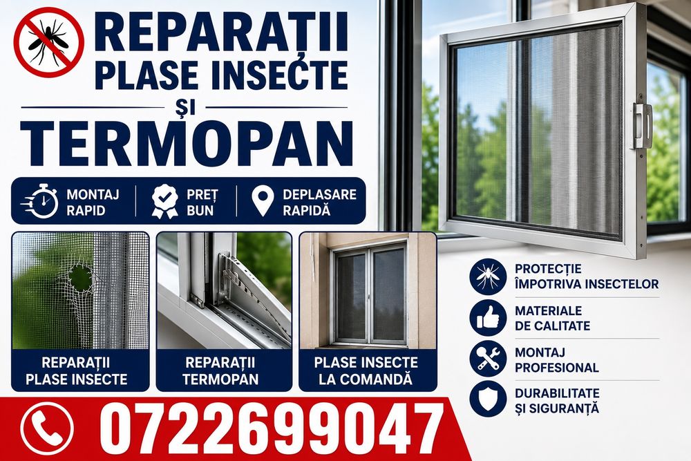 Reparatii plase insecte  termopane