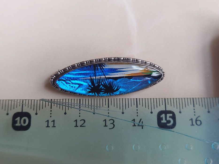 Brosa anii 1920, din argint, sub semnatura lui Thomas L. Mott