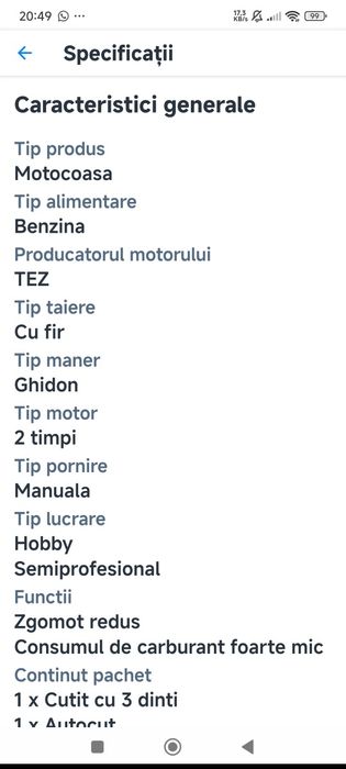 Motocoasă folosită o singură dată