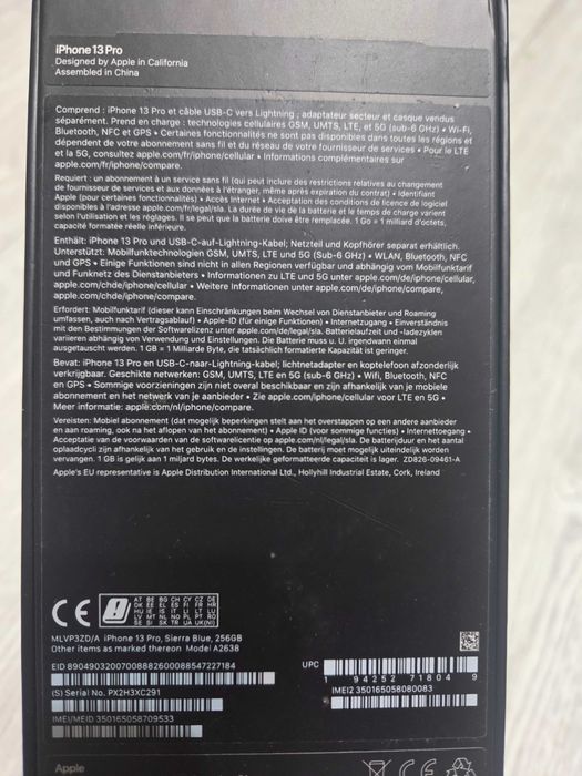 Iphone 13 pro blue sierra