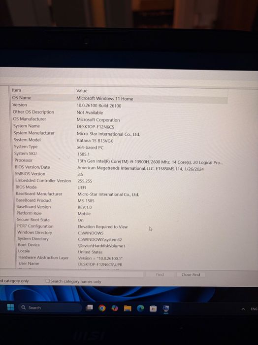 MSI Katana 15 B13VGK-1436XPL