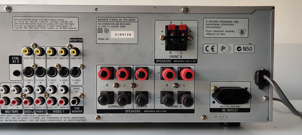 Sony STR DE 685 amplificator 5,1 si stereo sunet bun
