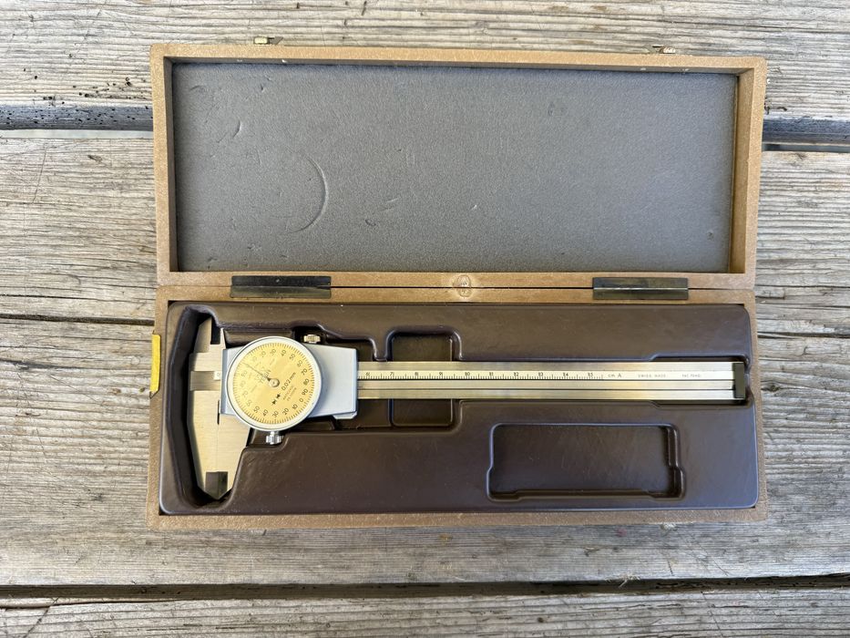 Șubler cu ceas elvețian TESA CCMA-M 0.02mm (Antichoc, Swiss Made) + Cutie
