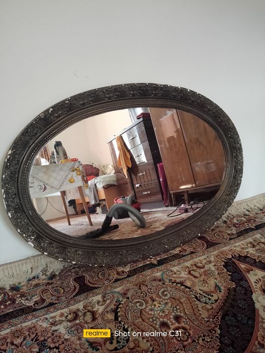 Зеркало тяжёлое из гипса большое