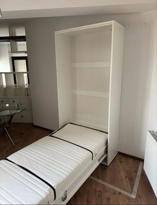 Pat rabatabil pe perete + saltea ikea