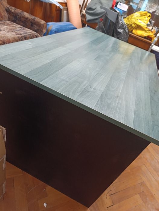 Birou verde/negru, 140x82x75 cm