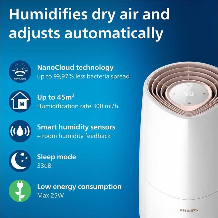 Овлажнител за въздух Philips Series 3000 HU3916 10 NanoCloud