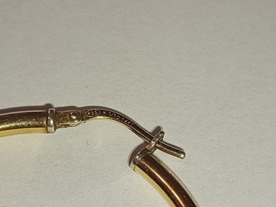 Cercei din argint 925 placați cu aur de 14k