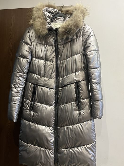 Дамско яке сребрист цвят